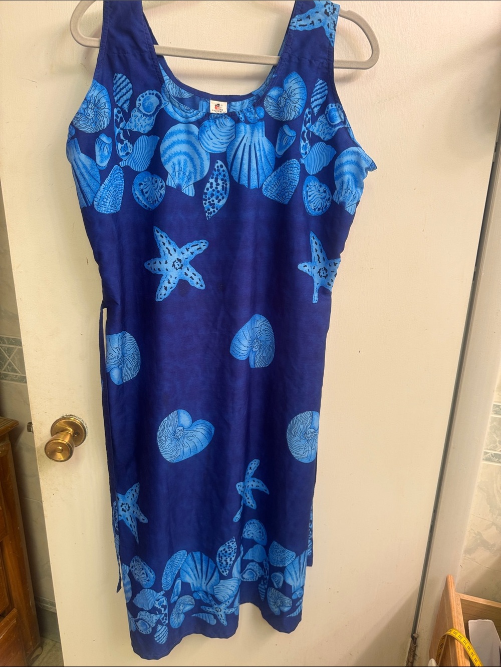 Rima women’s Blue Shell-Print summer dress